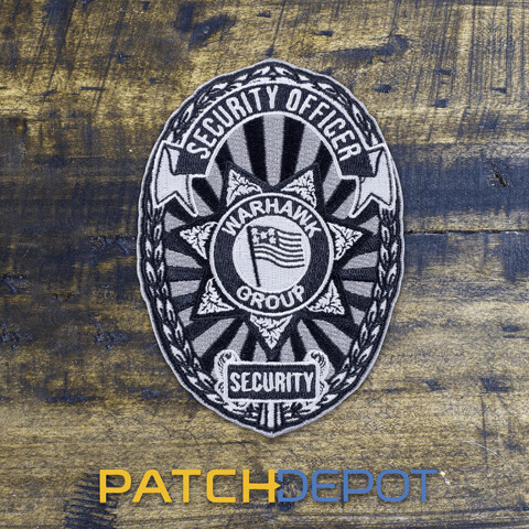 Custom embroidered patch with a hot cut edge